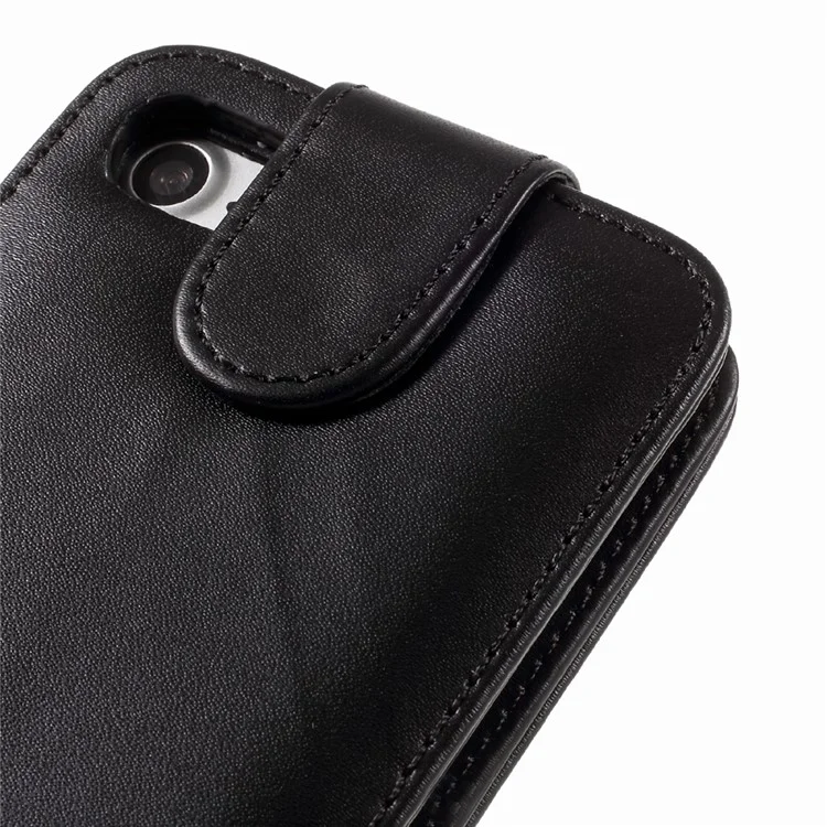 Vertical Flip Card Holder Leather Case for iPhone 8 / 7 4.7 inch - Black