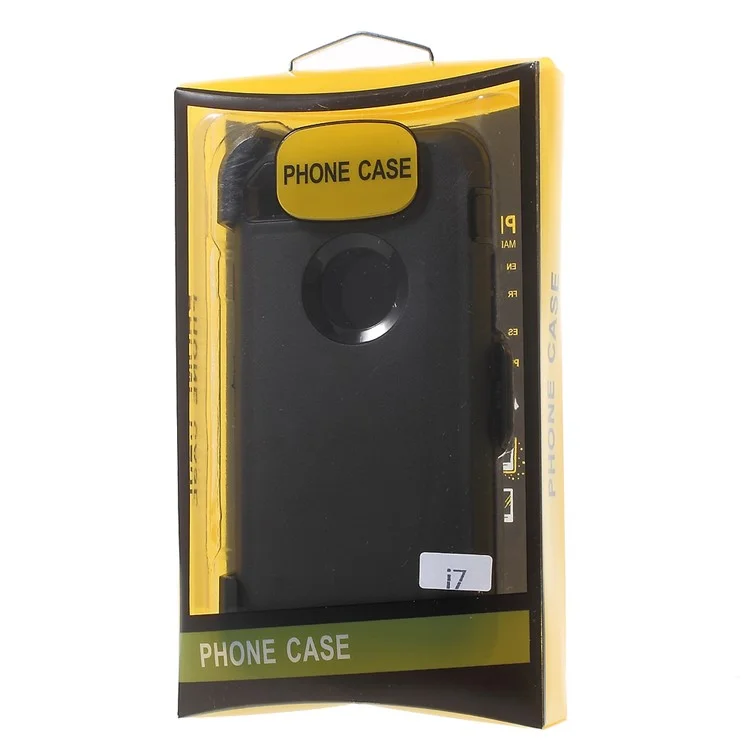 Heavy Duty Kickstand Belt Clip PC + TPU Hybrid Case for iPhone 8/7 4.7 inch - Black