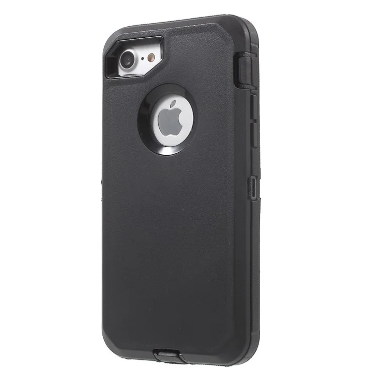 Heavy Duty Kickstand Belt Clip PC + TPU Hybrid Case for iPhone 8/7 4.7 inch - Black