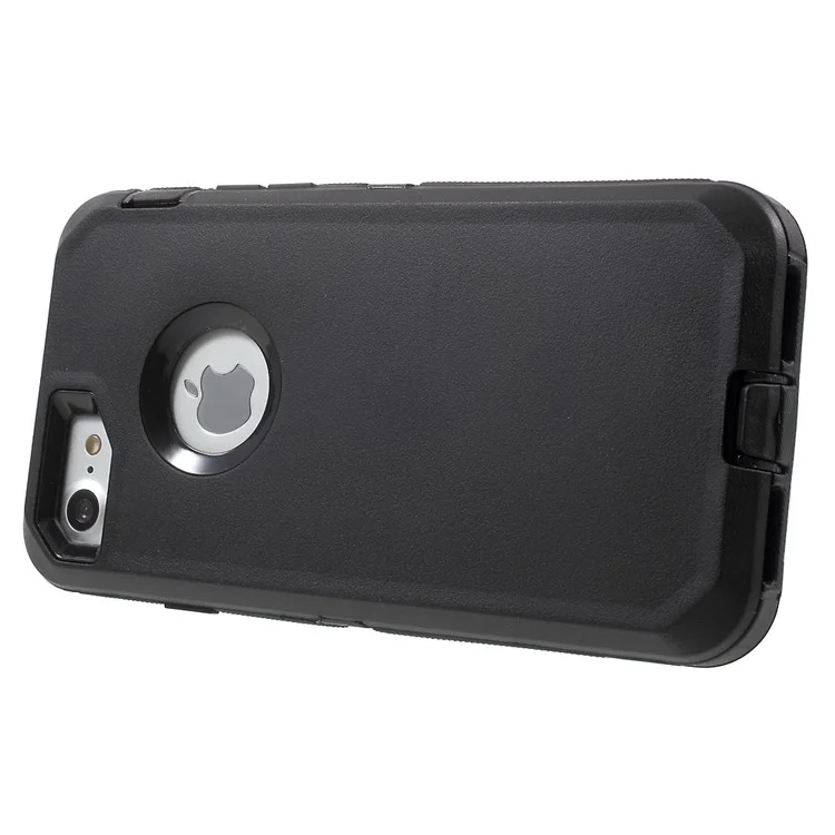 Heavy Duty Kickstand Belt Clip PC + TPU Hybrid Case for iPhone 8/7 4.7 inch - Black