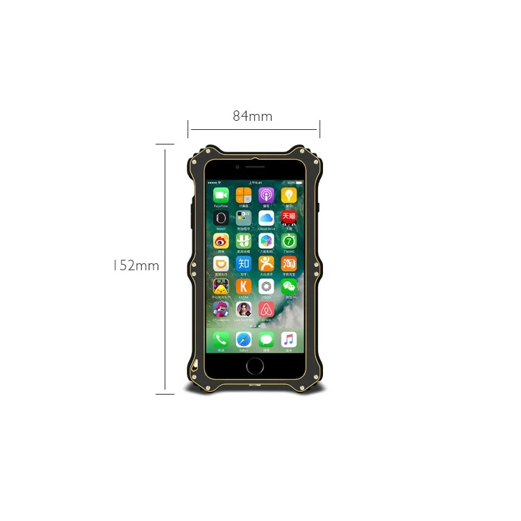 LOVE MEI MK2 Shock-proof Drop-proof Dust-proof Rugged Case for iPhone 8/7 4.7 - Black