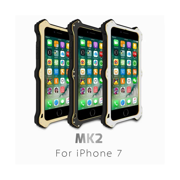 LOVE MEI MK2 Shock-proof Drop-proof Dust-proof Rugged Case for iPhone 8/7 4.7 - Black
