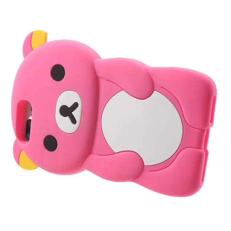 3D Rilakkuma Silicone Soft Case for iPhone 8 Plus/7 Plus 5.5 Inch - Rose