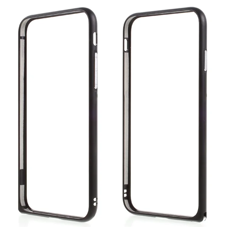 Metal Plating Bumper Case with Hippocampal Buckle for iPhone 7 4.7 Inch - Black