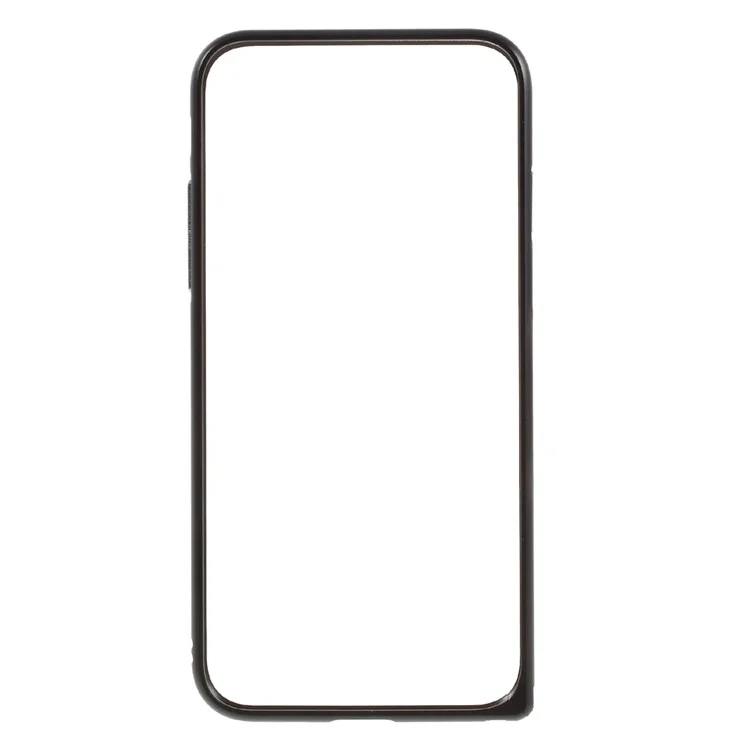 Metal Plating Bumper Case with Hippocampal Buckle for iPhone 7 4.7 Inch - Black