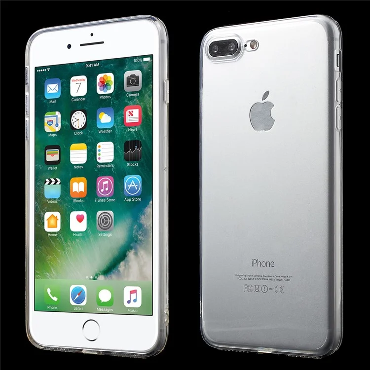Clear TPU Gel Phone Case for iPhone 8 Plus / 7 Plus - Transparent