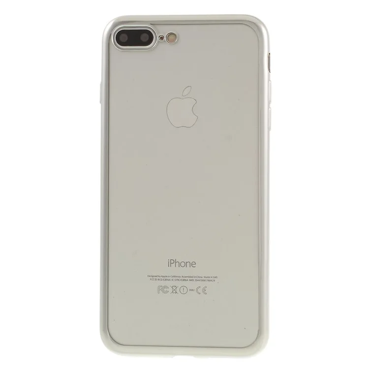 Electroplating Clear TPU Case for iPhone 8 Plus / 7 Plus - Silver