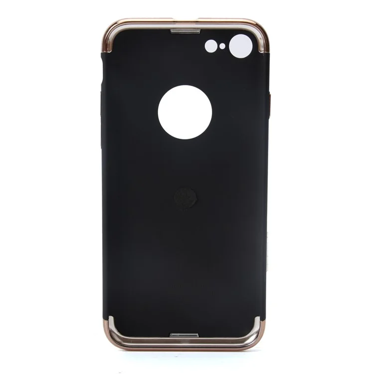 VORSON Rubberized Electroplating PC Ring Holder Back Case for iPhone 8/7 4.7 - Black