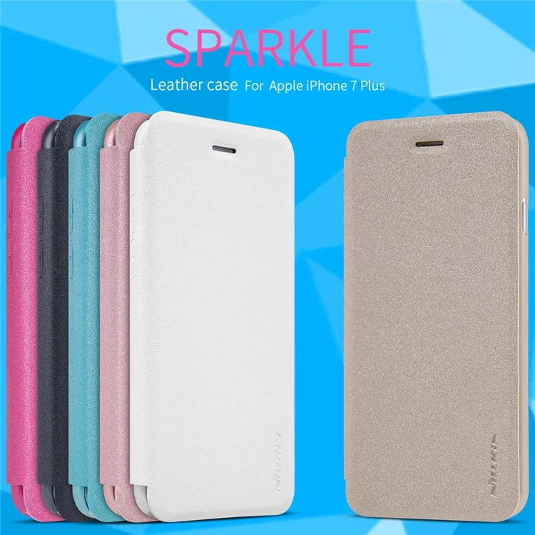 NILLKIN Sparkle Series Leather Case for iPhone 7 Plus 5.5 Inch - Black