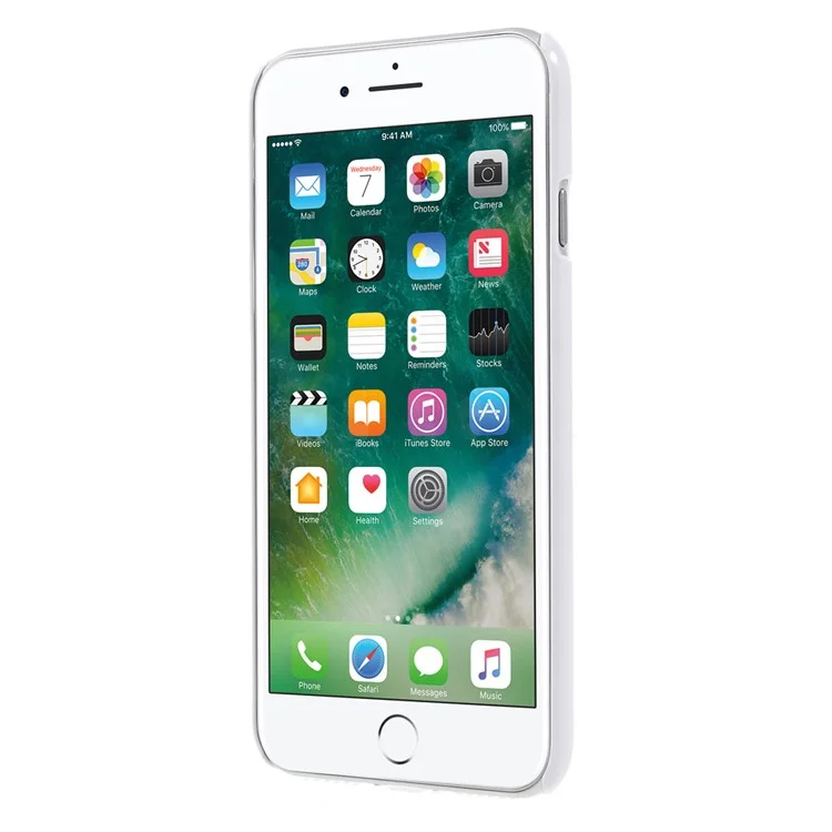 100Pcs/Lot Glossy PC Hard Case Cover for iPhone 8 / 7 4.7 inch - White