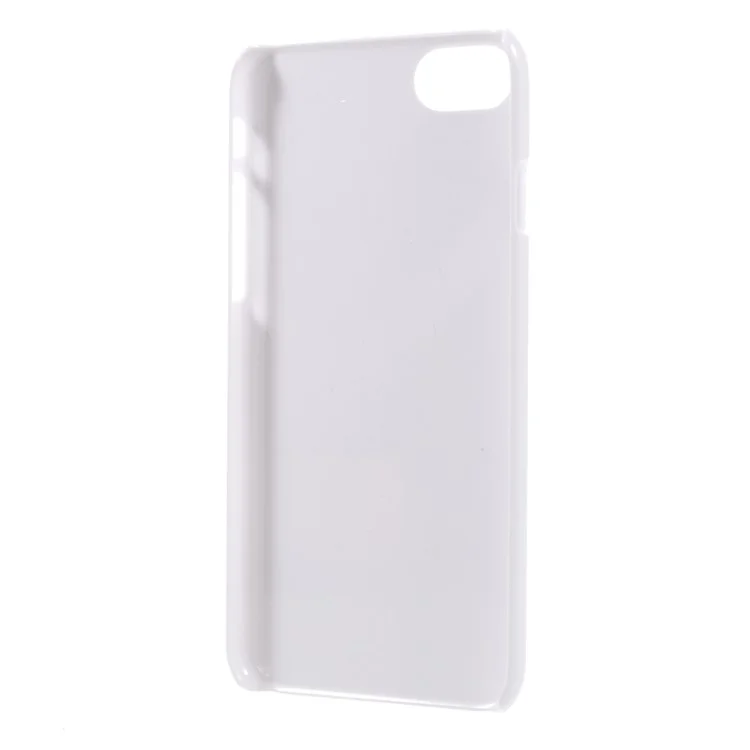 100Pcs/Lot Glossy PC Hard Mobile Phone Case for iPhone SE (2020)/SE (2022)/8/7 4.7 inch - White