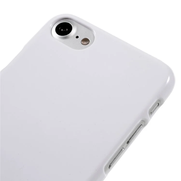 Case de Teléfono Móvil Duro de 100 Piezas/lote de PC Brillante Para Iphone SE (2020)/SE (2022)/8/7 4.7 Pulgadas - Blanco