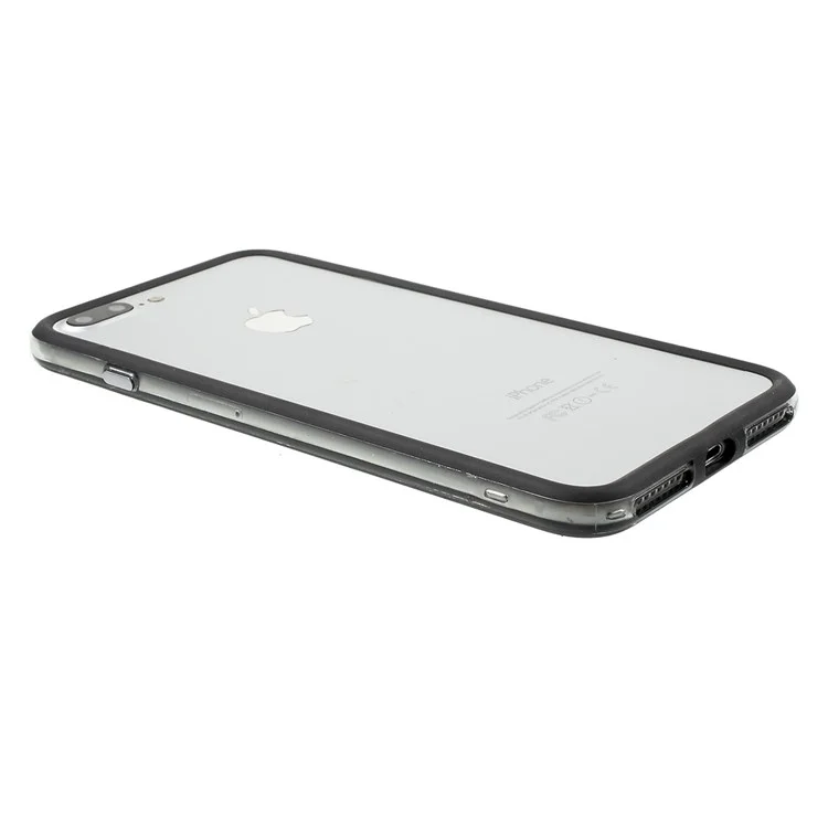 Transparent PC + TPU Bumper Case for iPhone 7 Plus 5.5 - Black