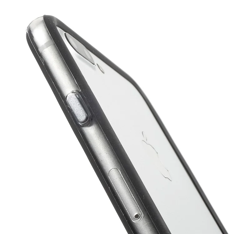 Transparent PC + TPU Bumper Case for iPhone 7 Plus 5.5 - Black