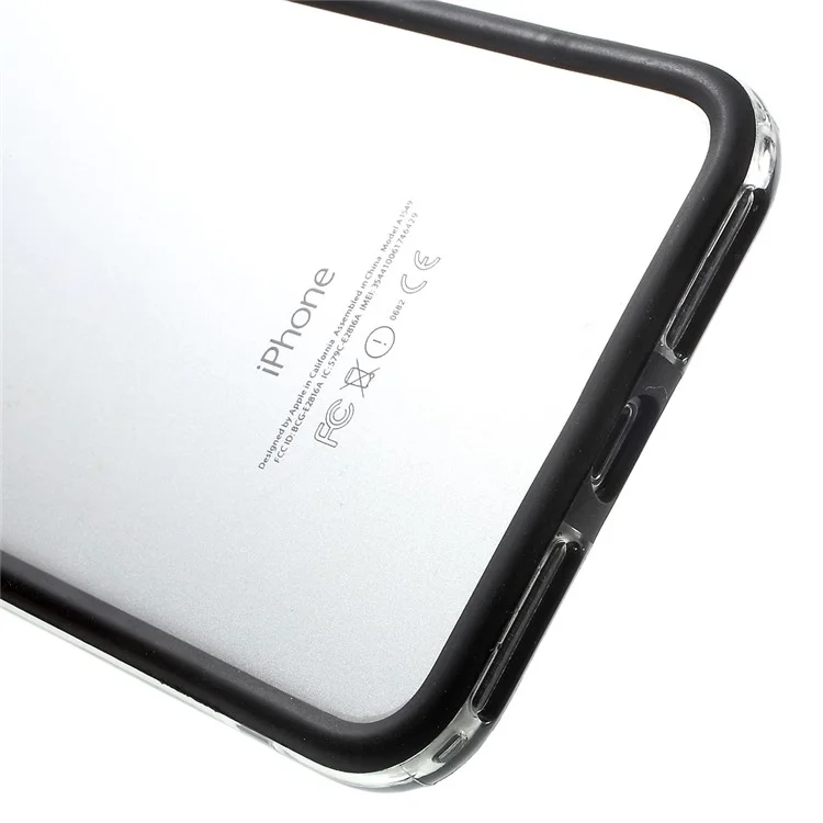 Transparent PC + TPU Bumper Case for iPhone 7 Plus 5.5 - Black