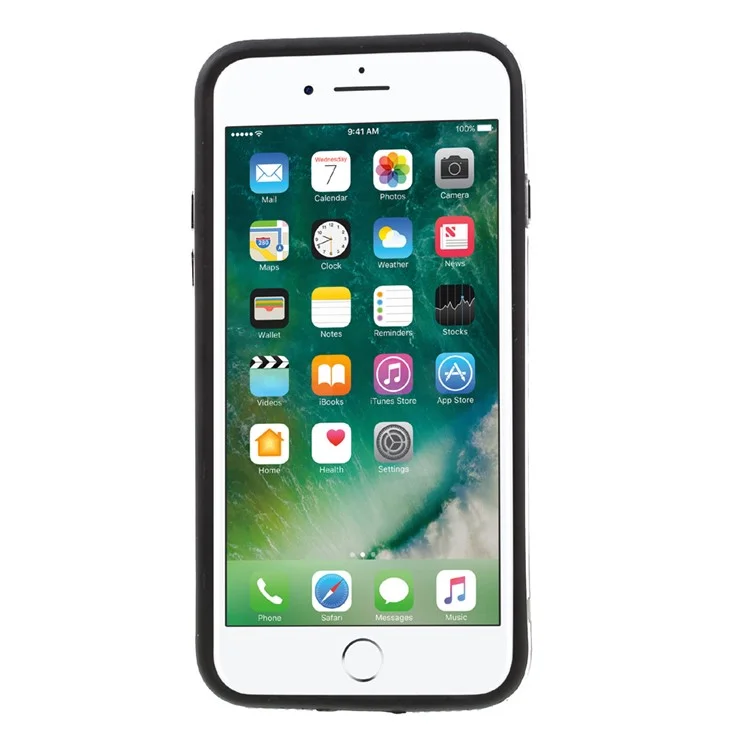Transparent PC + TPU Bumper Case for iPhone 7 4.7 - Black