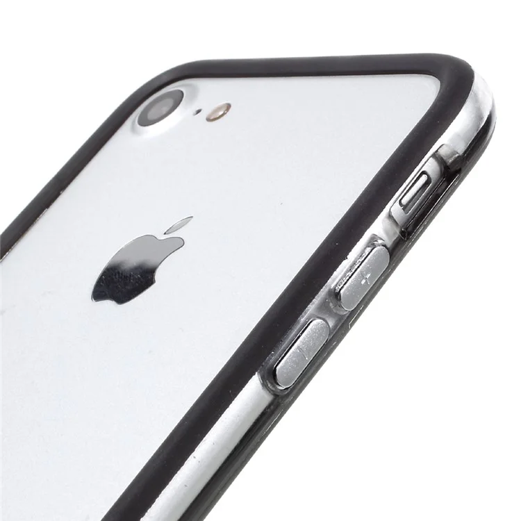 Transparent PC + TPU Bumper Case for iPhone 7 4.7 - Black