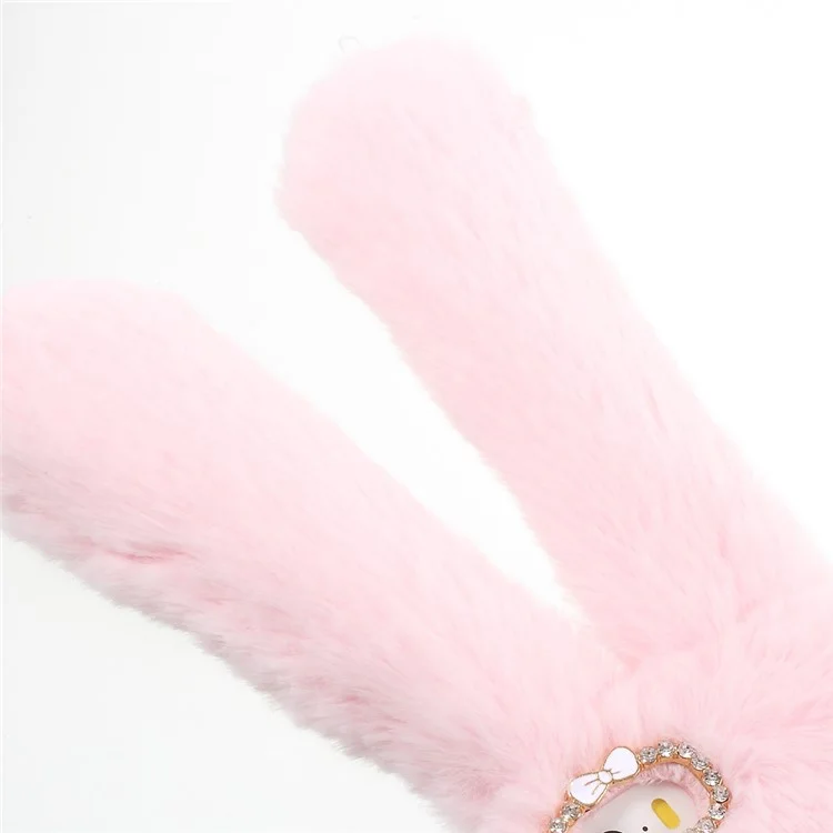 Bunny Shape Warm Fur TPU Shell Pour Iphone SE 5S 5 - Rose