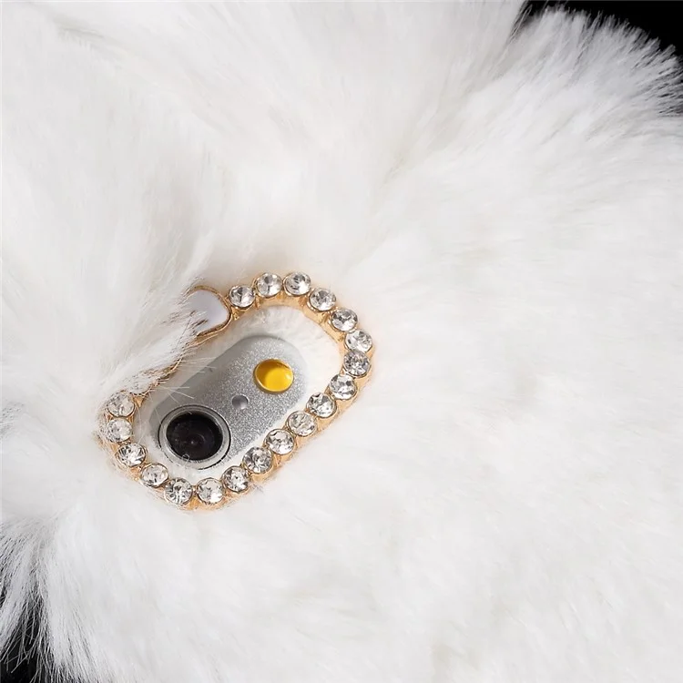 Rabbit Bunny Soft Furry Fur TPU Cover Case for iPhone 6s 6 4.7 inch - White
