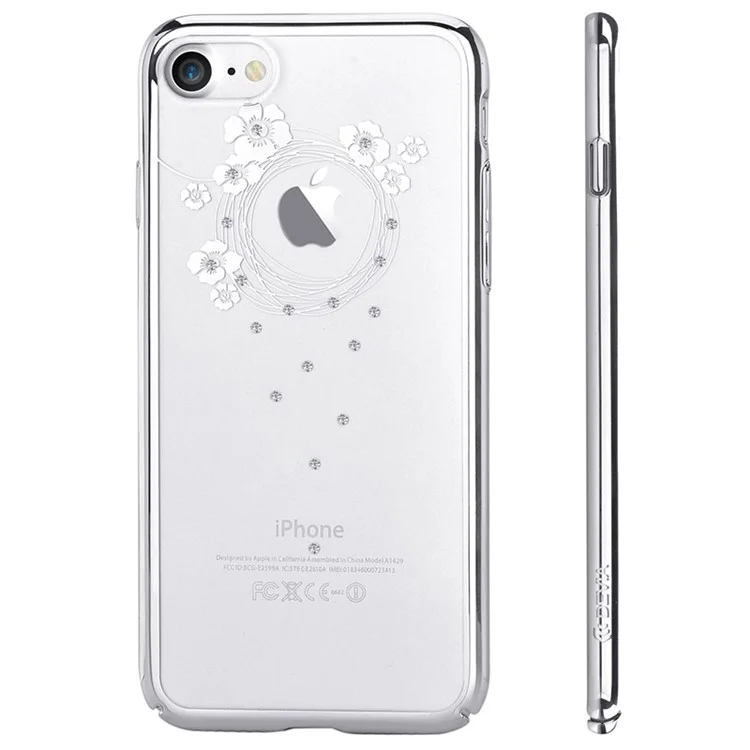 DEVIA for iPhone 8 / 7 Authorized Swarovski Crystal Garland Plating Hard Case - Silver