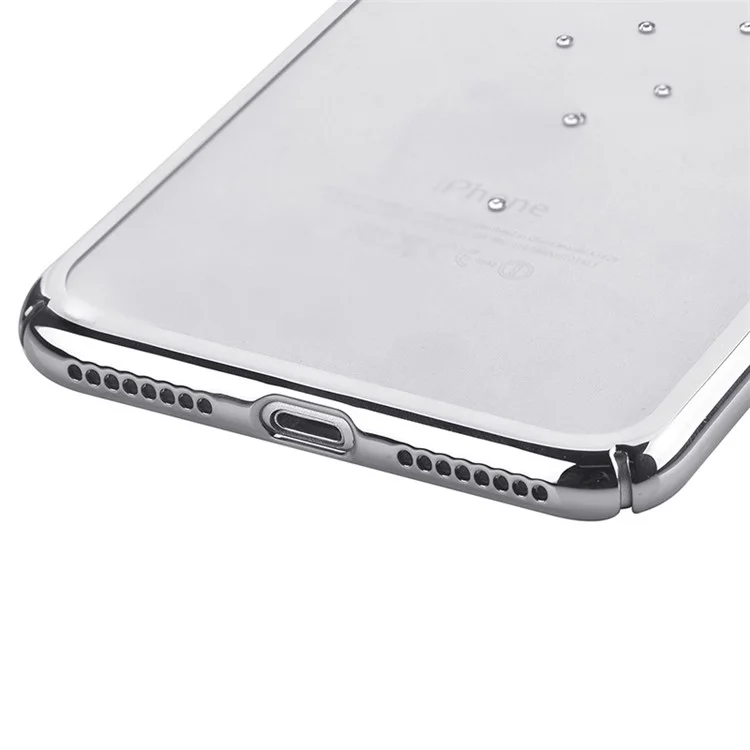 DEVIA for iPhone 8 / 7 Authorized Swarovski Crystal Garland Plating Hard Case - Silver
