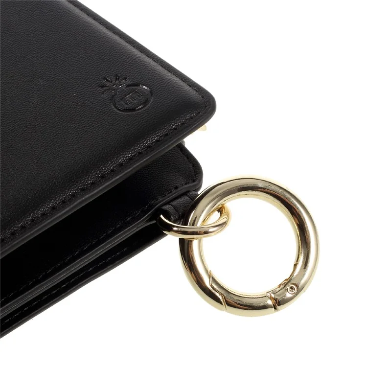 MUSUBO Split Leather Multiple Slots Wallet Case with Straps for iPhone 7 Plus 5.5 - Black