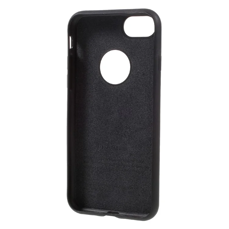 FSHANG Leather Coated TPU + PC Hybrid Case for iPhone 8/7 4.7-inch - Black