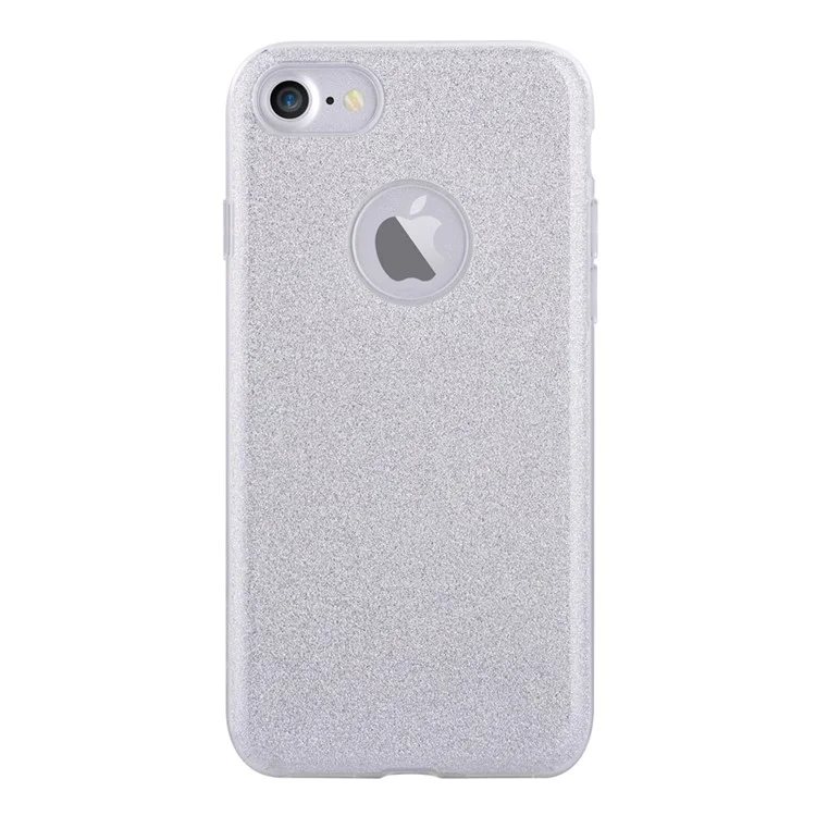 VOUNI Glitter Paper PC TPU Hybrid Case for iPhone 8/7 4.7 inch - Silver