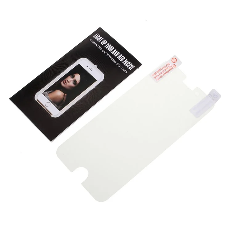 XIWXI Selfie Illuminated Rechargeable TPU PC Phone Case Power Bank for iPhone 6S Plus/6 Plus 5.5 - Black