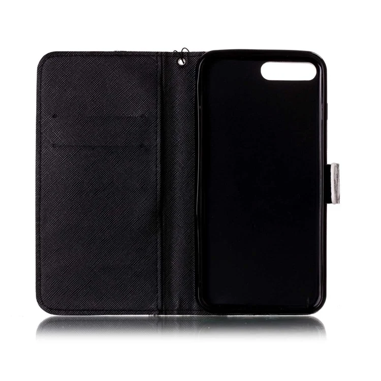 PU Leather Card Holder Case for iPhone 8 Plus / 7 Plus - Colorful Flower
