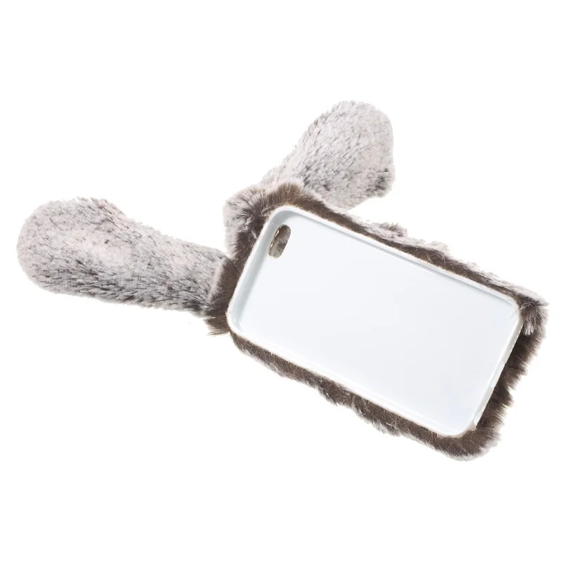 Rabbit Bunny Warm Fur TPU Phone Cover for iPhone 6s Plus / 6 Plus - Brown