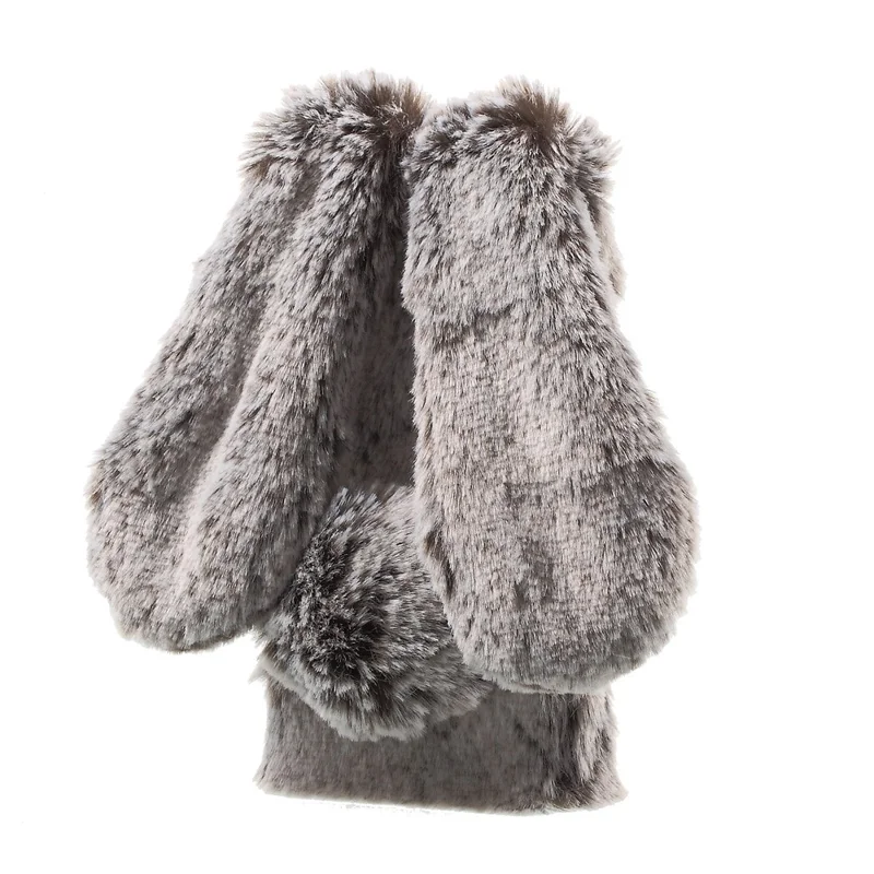 Rabbit Bunny Warm Fur TPU Phone Cover for iPhone 6s Plus / 6 Plus - Brown