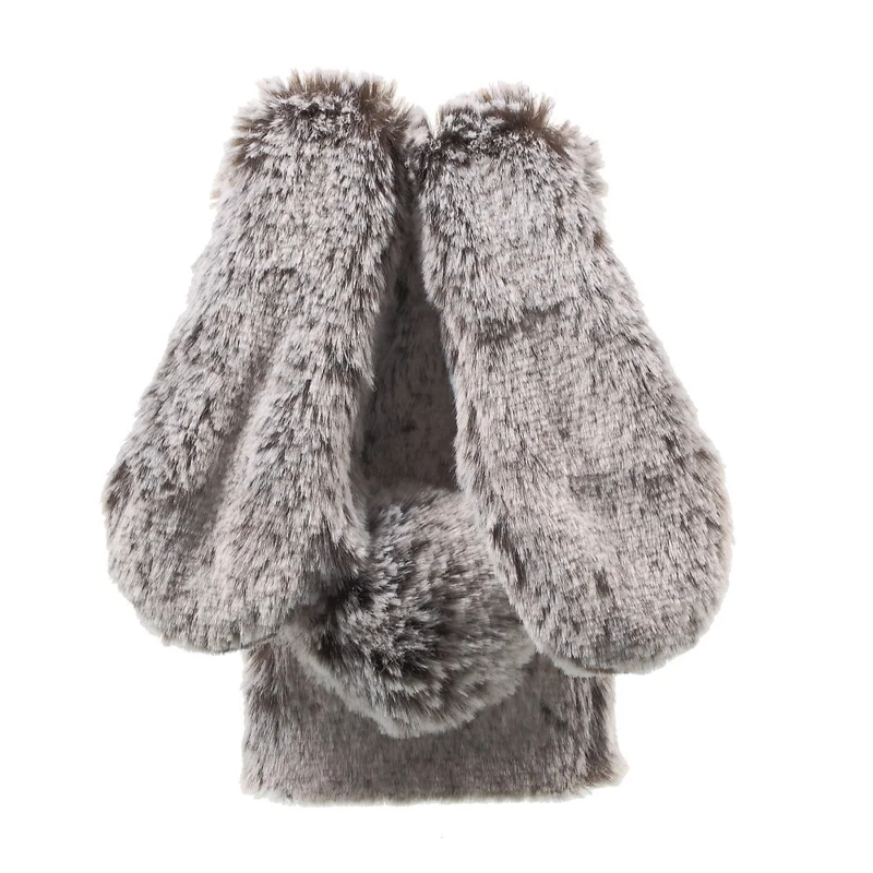 Rabbit Bunny Warm Fur TPU Phone Cover for iPhone 6s Plus / 6 Plus - Brown