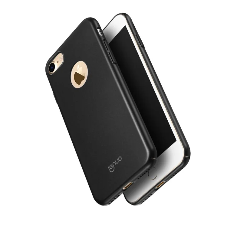 LENUO 0.9mm Rubberized PC Hard Case for iPhone 7 4.7 Inch - Black