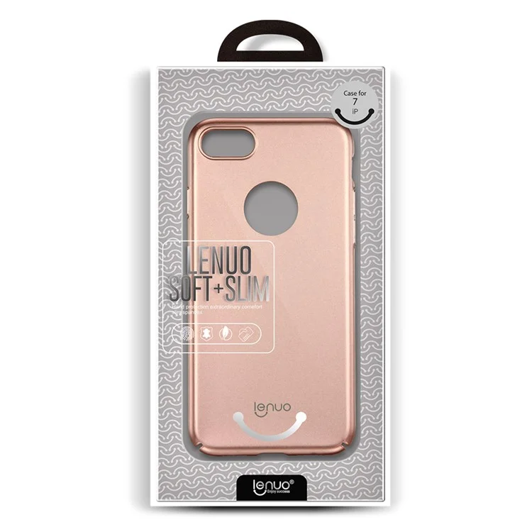 LENUO 0.9mm Rubberized PC Hard Case for iPhone 7 4.7 Inch - Black