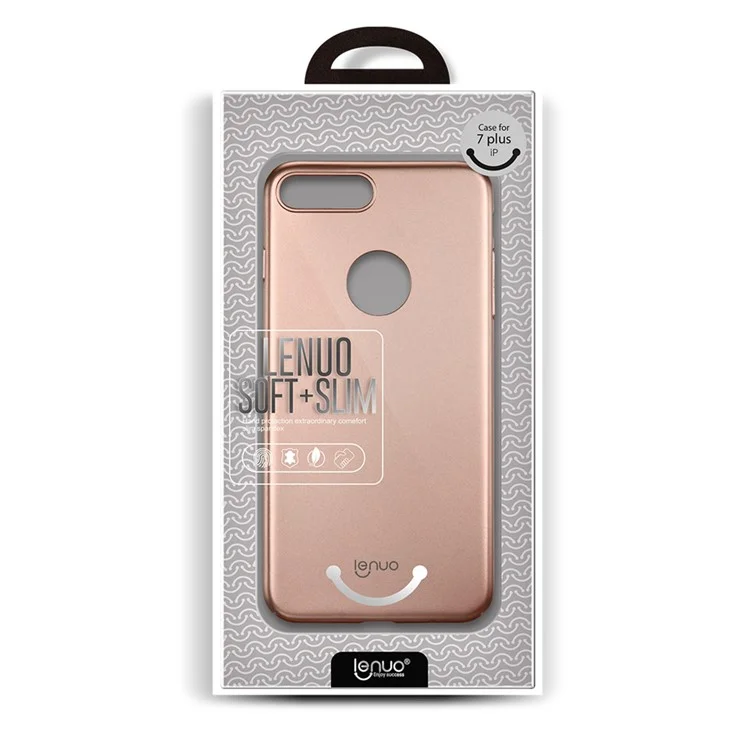 LENUO Rubberized PC Hard Case for iPhone 7 Plus 5.5 Inch - Black