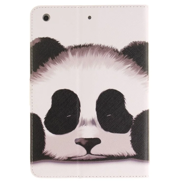 Pattern Printing Smart Leather Wallet Case for iPad Air - Panda