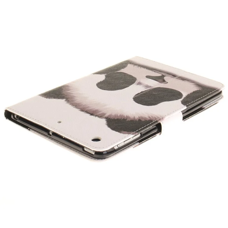 Pattern Printing Smart Leather Wallet Case for iPad Air - Panda