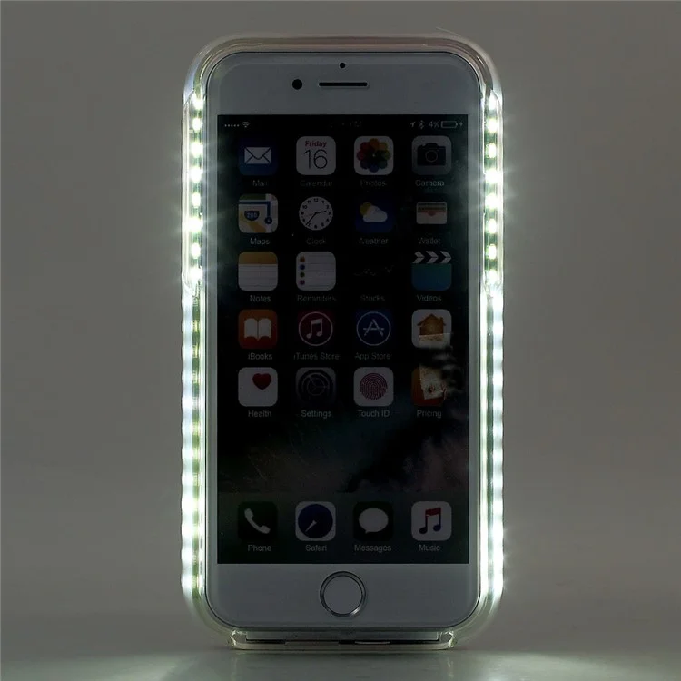 LED Night  Light Luminous Selfie Hard Phone Cover for iPhone SE 2nd Gen (2020)/8/7 4.7 - Gold