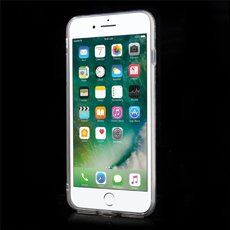 XINCUCO Gradient Lace Pattern TPU Soft Cover for iPhone 7 Plus 5.5 - Black / Cyan
