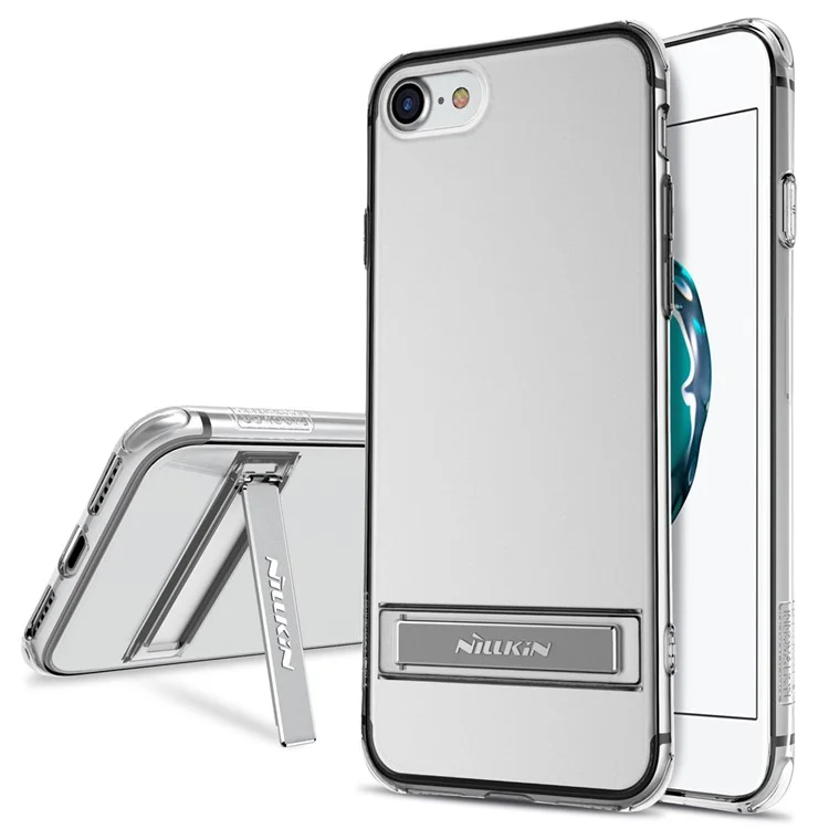 NILLKIN Crash-proof II Clear Soft TPU Kickstand Case for iPhone 8/7 4.7 - White