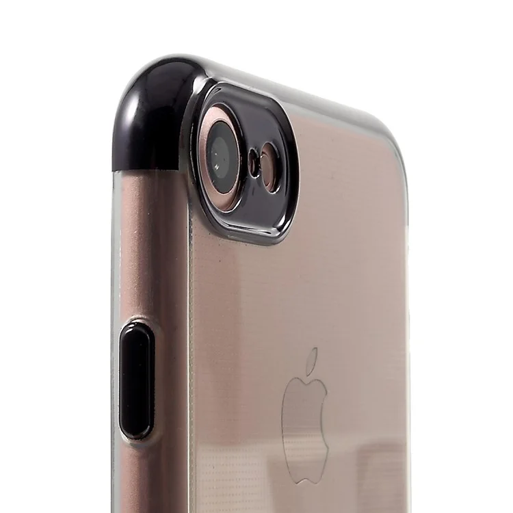 G-CASE Shiny Series II Clear TPU Plating Phone Case for iPhone 8 / iPhone 7 4.7 Inch - Black