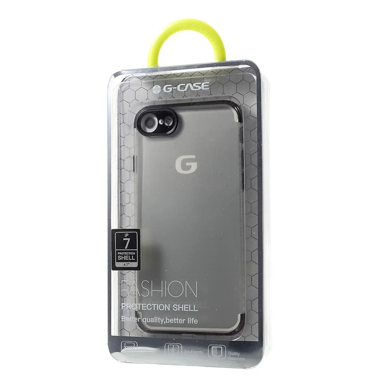 G-CASE Shiny Series II Clear TPU Plating Phone Case for iPhone 8 / iPhone 7 4.7 Inch - Black