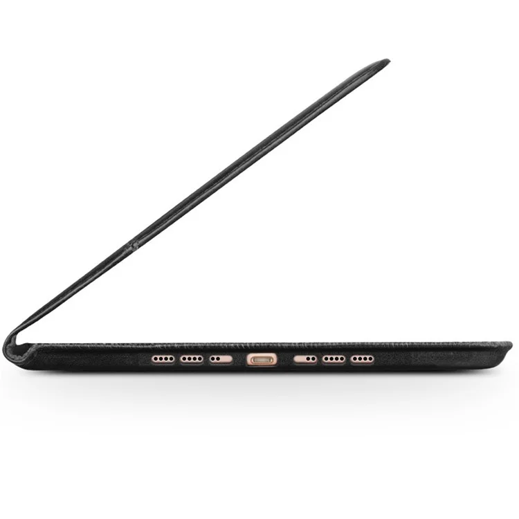 QIALINO Smart Vintage Cowhide Leather 360 Degree Protective Stand Case for iPad Pro 9.7 - Black