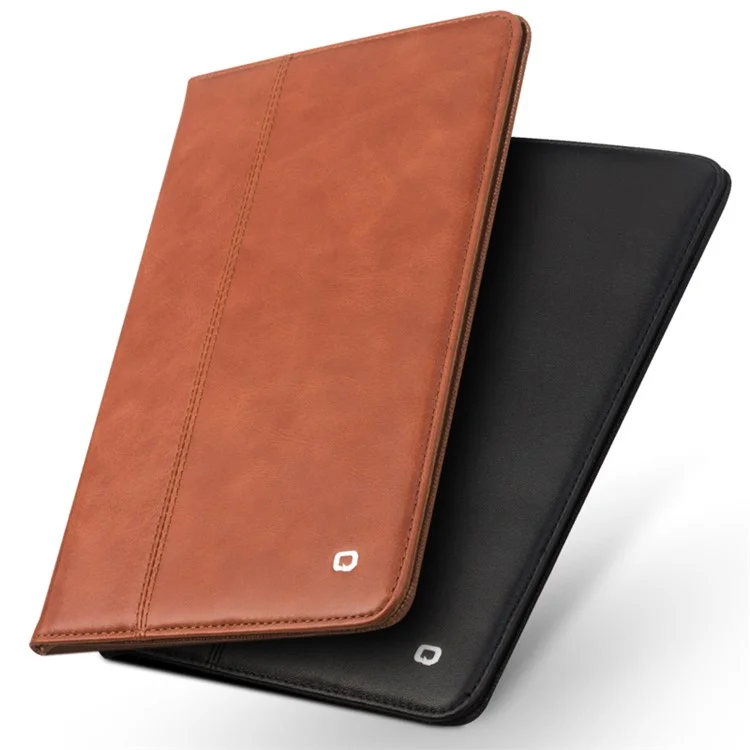 QIALINO Smart Vintage Cowhide Leather 360 Degree Protective Stand Case for iPad Pro 9.7 - Black