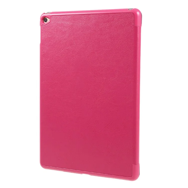 Tri-fold Origami Stand Leather Folio Case for iPad Air 2 - Rose