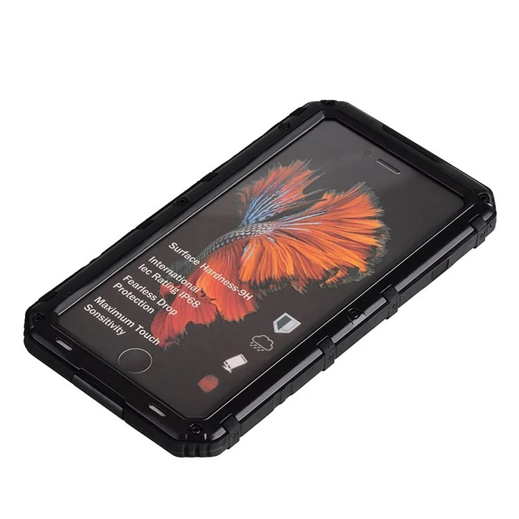 IP68 Waterproof Dustproof Drop-resistant Anti-explosion Full Protection Case for iPhone 7 Plus - Black