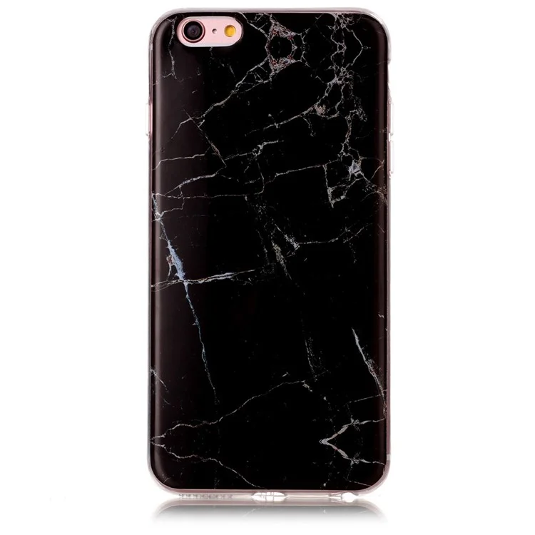 Marble Texture IMD Soft TPU Case for iPhone 6s Plus / 6 Plus - Black