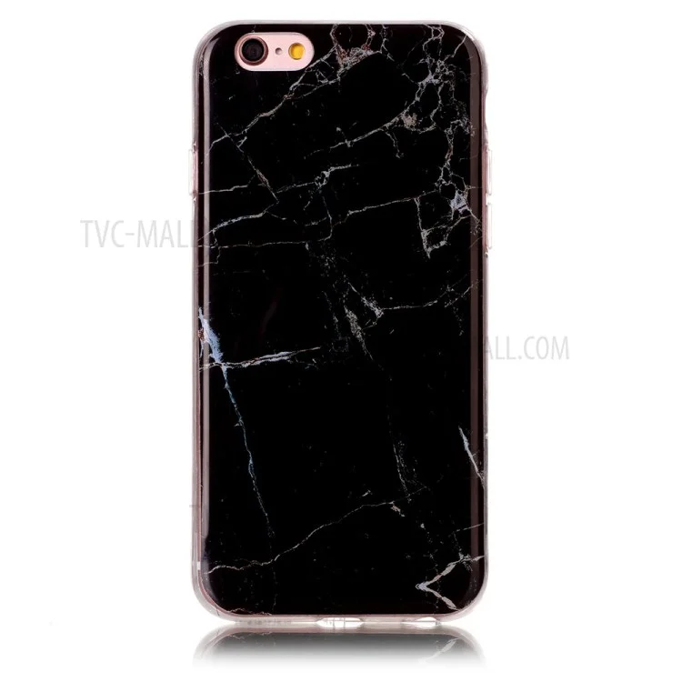 Marble Pattern IMD TPU Phone Case for iPhone 6s/6 4.7-inch - Black