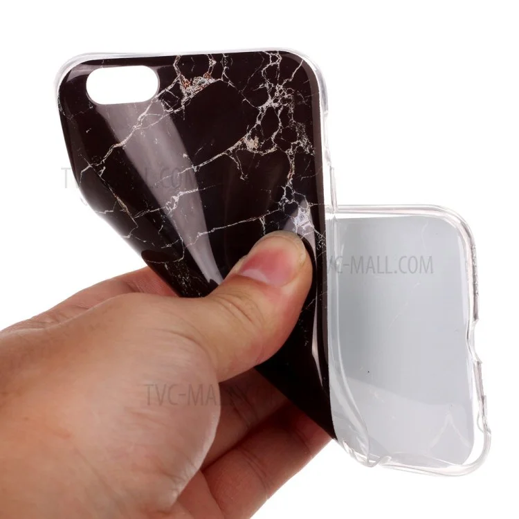 Marble Pattern IMD TPU Phone Case for iPhone 6s/6 4.7-inch - Black